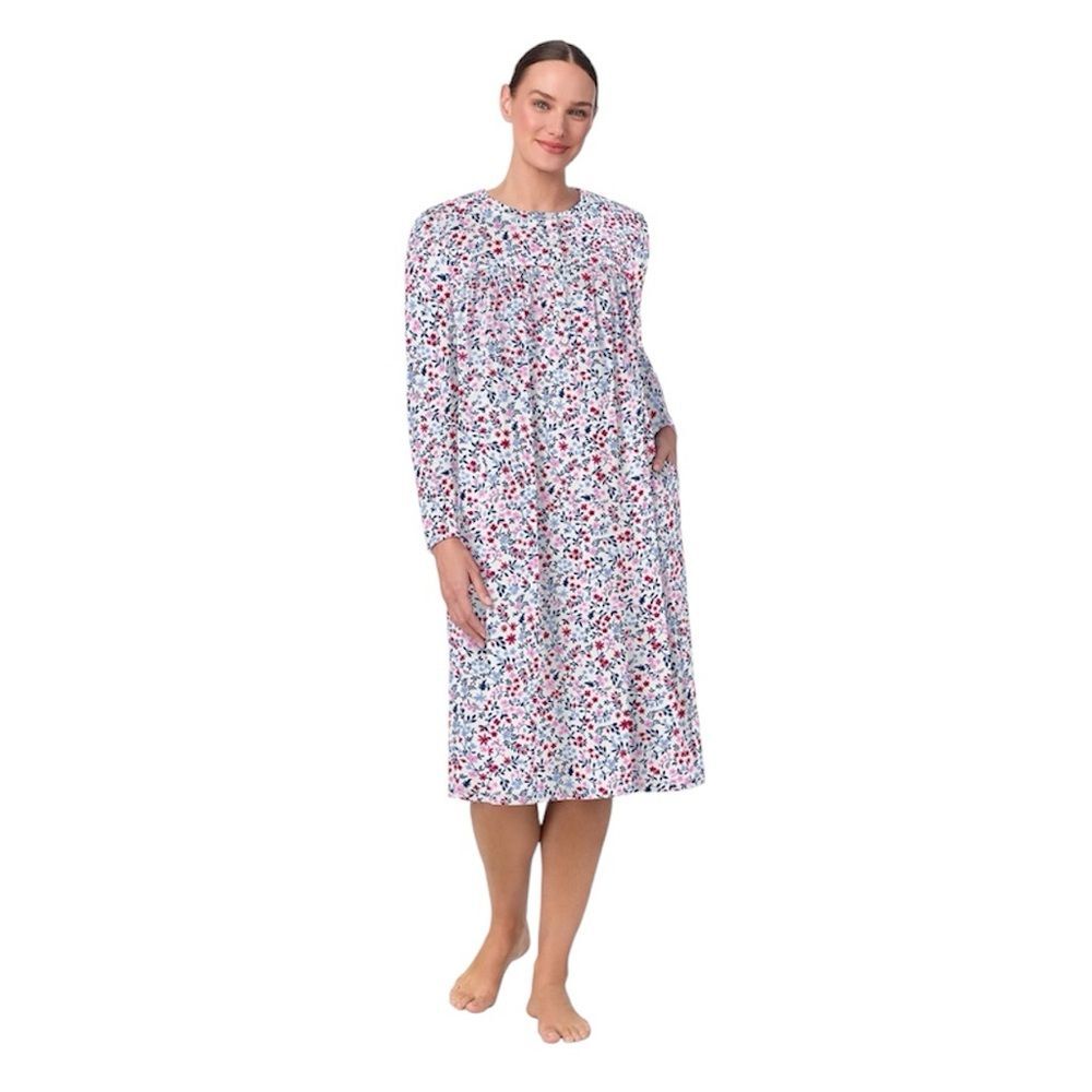 Aria Women’s Long Sleeve Stretch Velour Gown Sleepwear Nightgown, Size XL